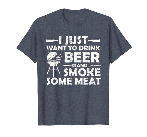 BBQ Smoking Pitmaster Shirt Art Gift Drink Beer Smoke Meat 121523