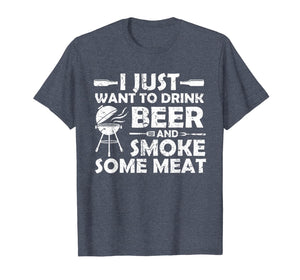 BBQ Smoking Pitmaster Shirt Art Gift Drink Beer Smoke Meat 121523