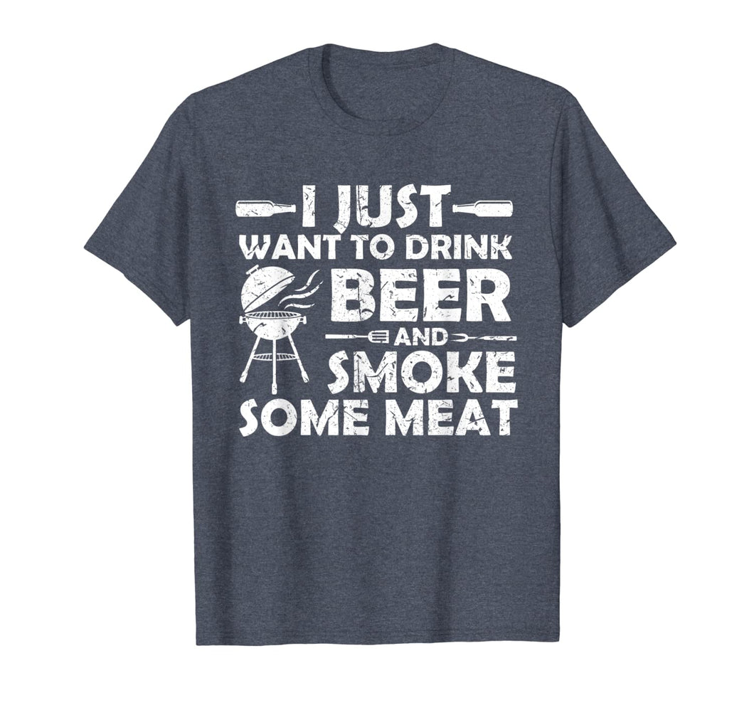 BBQ Smoking Pitmaster Shirt Art Gift Drink Beer Smoke Meat 121523
