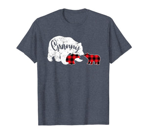 Funny shirts V-neck Tank top Hoodie sweatshirt usa uk au ca gifts for Red Plaid Granny Bear Two Cubs Matching Buffalo Pajama Xmas T-Shirt 1361937