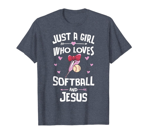 Softball And Jesus Gifts for Girls Women T-Shirt-3154895