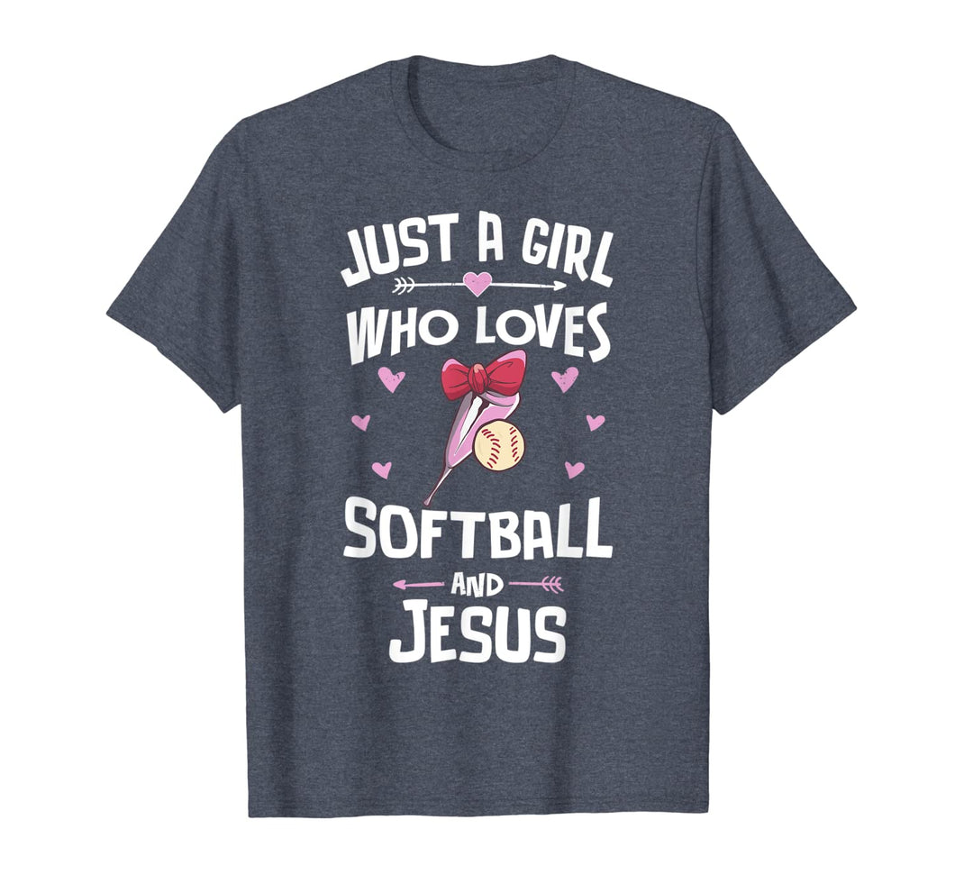 Softball And Jesus Gifts for Girls Women T-Shirt-3154895