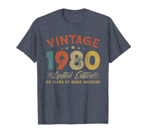 Vintage 1980 Clothes 40 Years Old Retro 40th Birthday Gifts TShirt73809