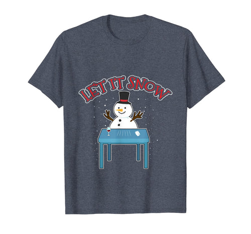 Let It Snow Cocaine Snowman Santa Funny Adult Humor Gifts T-Shirt-1072590
