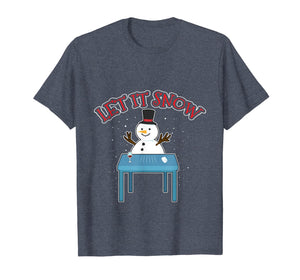 Let It Snow Cocaine Snowman Santa Funny Adult Humor Gifts T-Shirt-1072590
