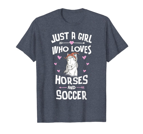 Horses And Soccer Gifts for Girls Women T-Shirt-1695446