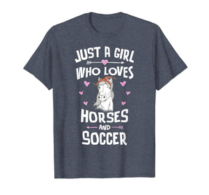 Horses And Soccer Gifts for Girls Women T-Shirt-1695446