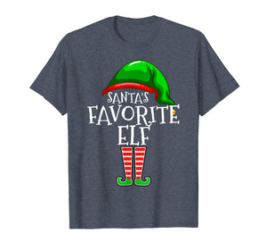Santa's Favorite Elf Group Matching Family Christmas Gift T-Shirt