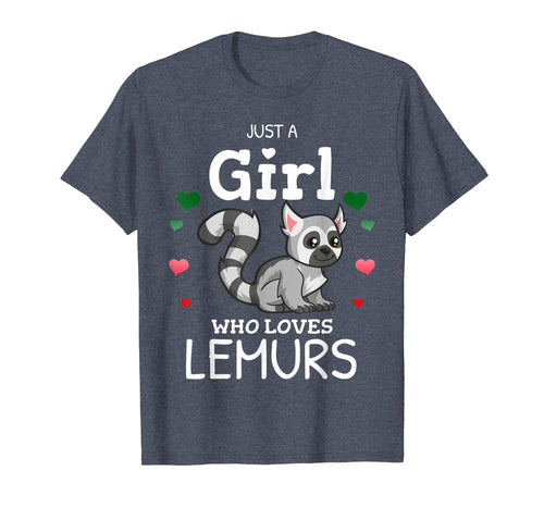 Just A Girl Who Loves Lemurs Madagascar Flag Colors Gift T-Shirt-3187030