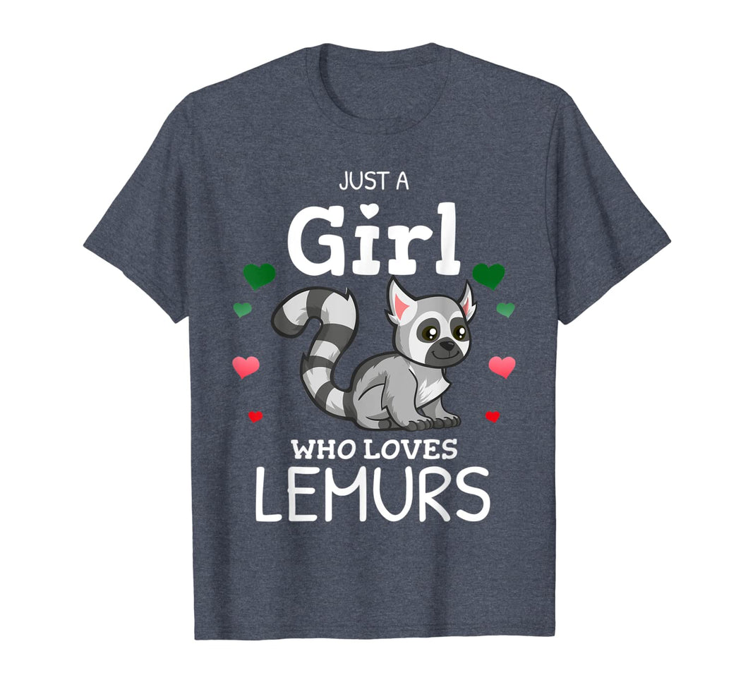 Just A Girl Who Loves Lemurs Madagascar Flag Colors Gift T-Shirt-3187030