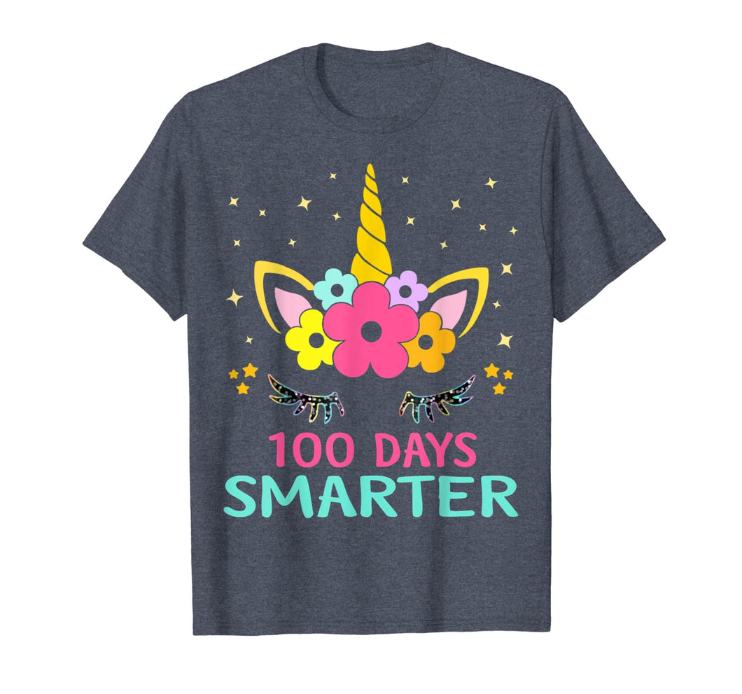100 Days of School Shirt Unicorn Girls Costume Gift Tee T-Shirt-595937