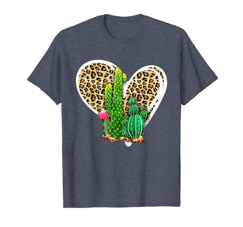 Leopard Heart Cactus Valentine's Day Gifts For Women TShirt652585
