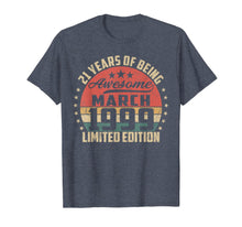 Load image into Gallery viewer, Vintage March 1999 21 Year Old Bday Gifts 21st Birthday TShirt503478
