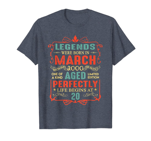 Legends Were Born In March 2000 20th Birthday Gifts TShirt866477