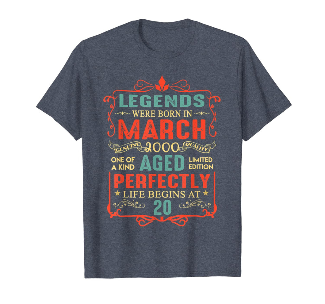 Legends Were Born In March 2000 20th Birthday Gifts TShirt866477