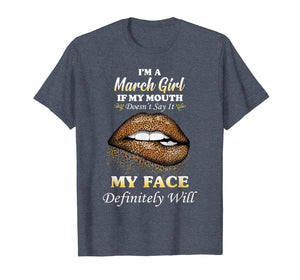 Sexy Leopard Lips Mouth March Girl Birthday Gifts TShirt108325