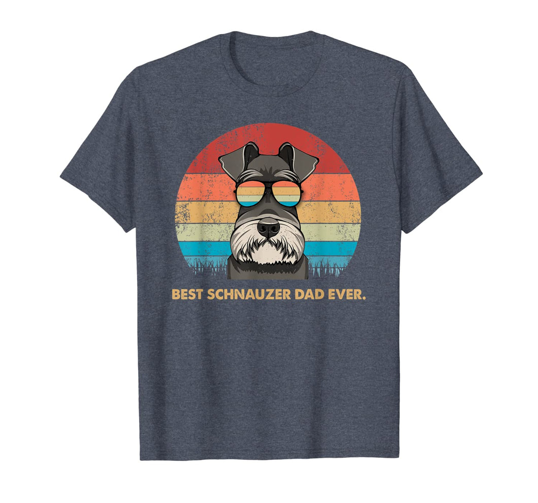 Dog Vintage Best Schnauzer Dad ever Tshirt Fathers day Gifts 167631