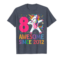 Load image into Gallery viewer, 8 Years Old 8th Birthday Unicorn Dabbing Shirt Girl Party T-Shirt-71597
