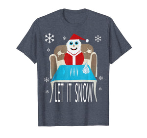 Let It Snow Santa Cocaine Adult Humor Xmas Funny Gag Gifts T-Shirt-1769818