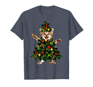 Funny shirts V-neck Tank top Hoodie sweatshirt usa uk au ca gifts for Santa Maine Coon Cat Christmas Tree Light Funny Xmas Cat T-Shirt 146369