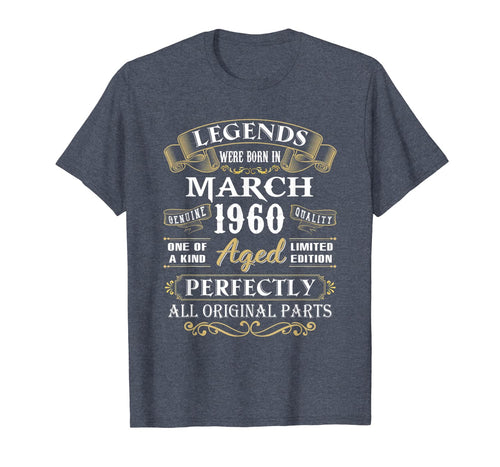 Legends Were Born In March 1960 60th Birthday Gifts T-Shirt-340903