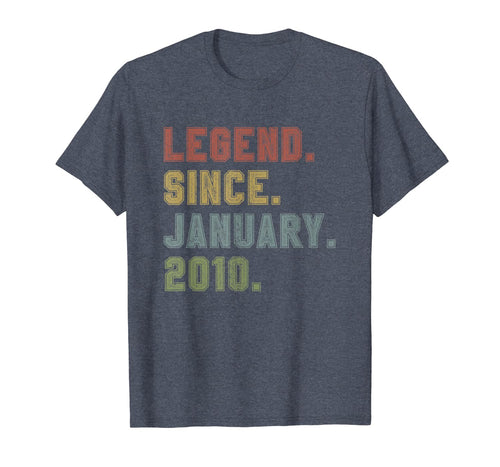 Legend Since January 2010 10th Birthday 10 Years Old Gifts T-Shirt-3194170