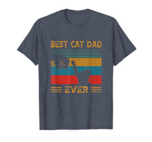 Load image into Gallery viewer, Mens Vintage Best Cat Dad Ever Bump Cat Lover Gifts T-Shirt-181039
