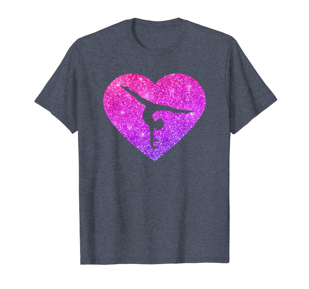 Cute Gymnastics Heart Gift For Girls Teens And Women T-Shirt-3198880