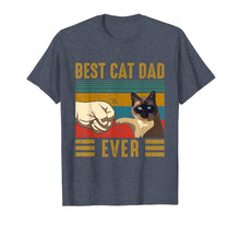 Load image into Gallery viewer, Retro Vintage Best Cat Dad Ever Fathers day Siamese Cat Gift T-Shirt-1185863
