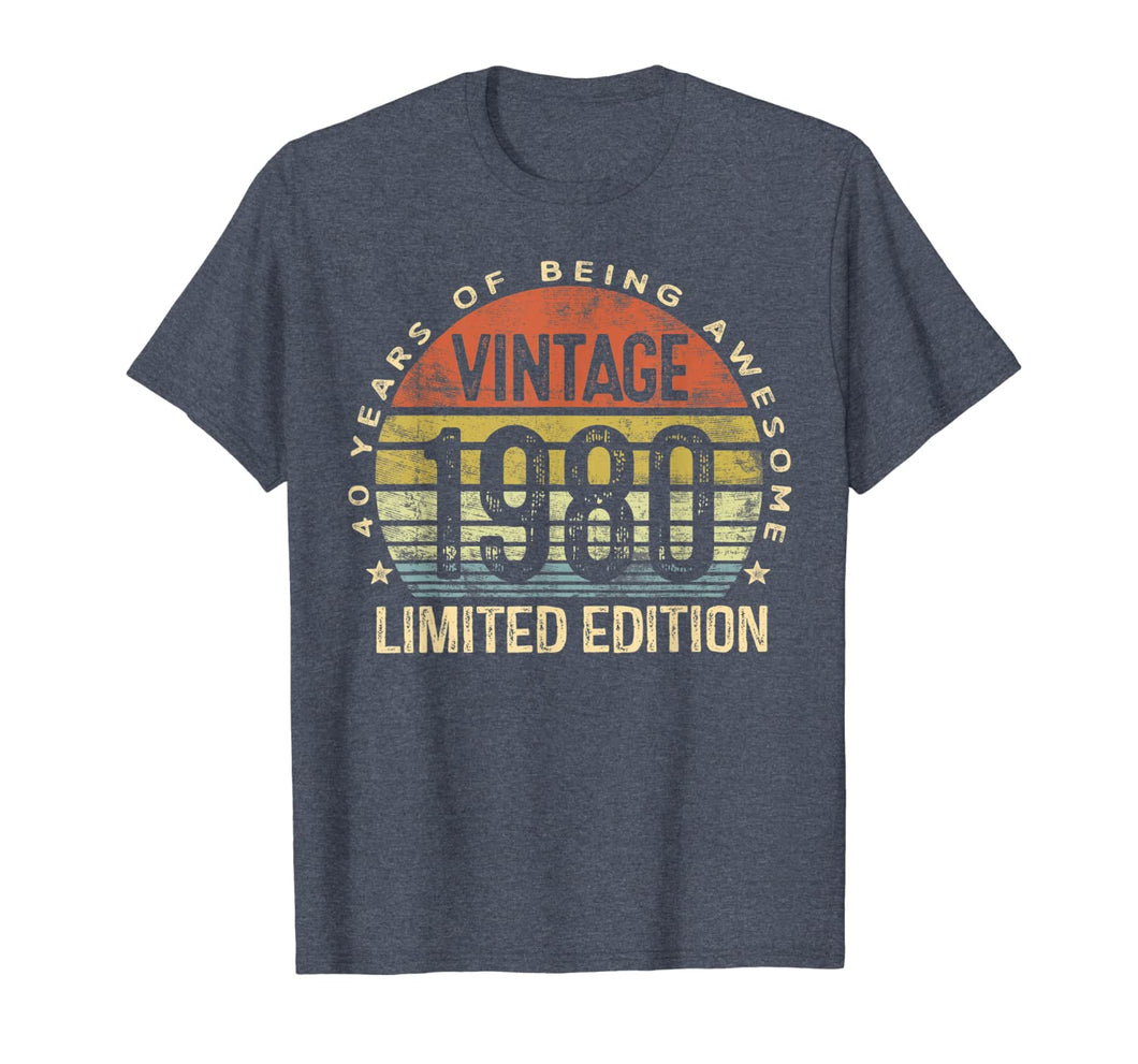 40 Year Old Gifts Vintage 1980 Limited Edition 40th Birthday T-Shirt-210554