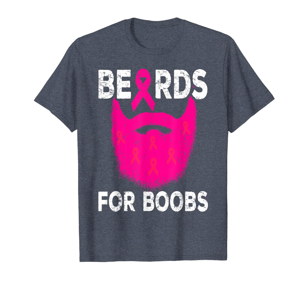 Pink Beards For Boobs Breast Cancer Awareness Month October T-Shirt
