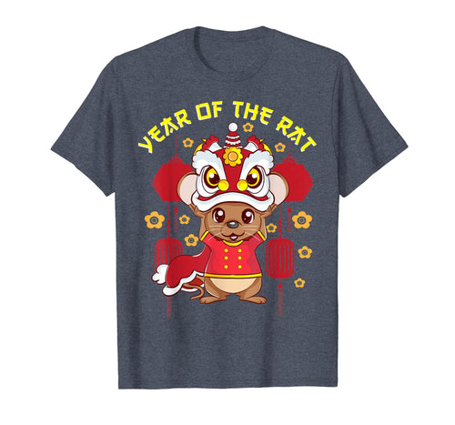 Year Of The Rat Shirt Chinese New Year 2020 Lion Dance T-Shirt-508731