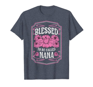 Blessed To Be Called Nana Cute Floral Christmas Gifts T-Shirt-1859848