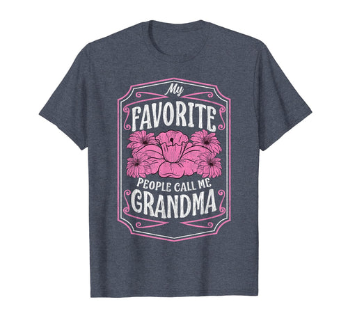 My Favorite People Call Me Grandma Floral Christmas Gifts T-Shirt-2039672