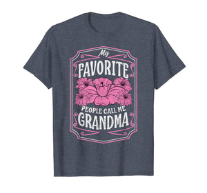 My Favorite People Call Me Grandma Floral Christmas Gifts T-Shirt-2039672