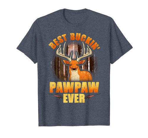 Mens Best Buckin' Pawpaw Ever Deer Hunting Christmas Gifts T-Shirt-1819753