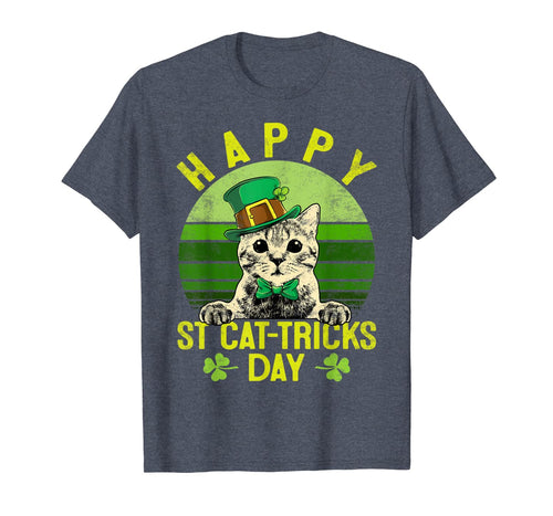 St Patricks Day Gifts Happy St Cat Tricks Day Cat Leprechaun TShirt856347