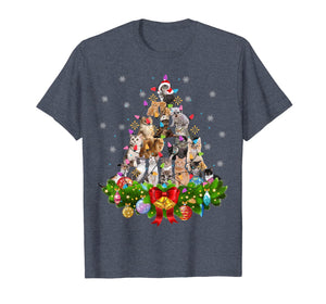 Funny Cat Christmas Tree Xmas Gifts T-Shirt-68797