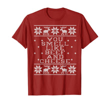 Load image into Gallery viewer, you smell like beef and cheese Funny christmas day holiday T-Shirt
