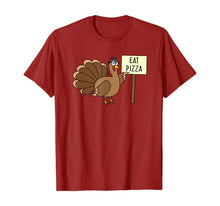 Load image into Gallery viewer, Turkey Eat Pizza Funny Thanksgiving T-Shirt Kids Adult Vegan
