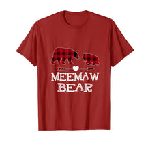 Load image into Gallery viewer, Funny shirts V-neck Tank top Hoodie sweatshirt usa uk au ca gifts for Meemaw Bear Red Buffalo Plaid Matching Family Christmas T-Shirt 1355154
