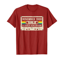 Load image into Gallery viewer, Vintage November 1969 50th birthday Gift Retro Cassette Tape T-Shirt
