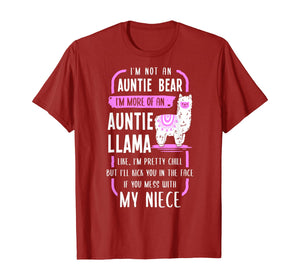Funny shirts V-neck Tank top Hoodie sweatshirt usa uk au ca gifts for I'm Not An Auntie Bear I'm More Of An Auntie Llama - Funny T-Shirt 439614