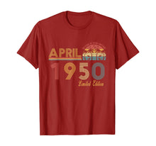 Load image into Gallery viewer, Vintage April 1950 70 Year Old Bday Gifts 70th Birthday TShirt385726

