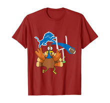 Load image into Gallery viewer, Thanksgiving Turkey Goal Posts Football Detroit-Lion T-Shirt
