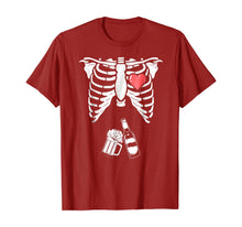 Load image into Gallery viewer, Skeleton Beer Xray Pregnancy Announcement Dad Tshirt
