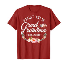 Load image into Gallery viewer, Womens Promoted to Great Grandma Est 2020 First Time Gift TShirt360286
