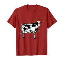 Load image into Gallery viewer, Funny shirts V-neck Tank top Hoodie sweatshirt usa uk au ca gifts for Funny Cow Christmas Tee Reindeer Christmas Lights Pajama T-Shirt 144381

