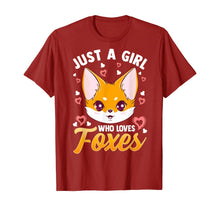 Load image into Gallery viewer, Funny shirts V-neck Tank top Hoodie sweatshirt usa uk au ca gifts for Just A Girl Who Loves Foxes Kids Girls Cute Fox Gift Mom T-Shirt 1085790
