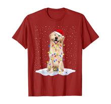 Load image into Gallery viewer, Funny shirts V-neck Tank top Hoodie sweatshirt usa uk au ca gifts for Golden retriever Santa Christmas Tree Lights Xmas Gifts T-Shirt 740329
